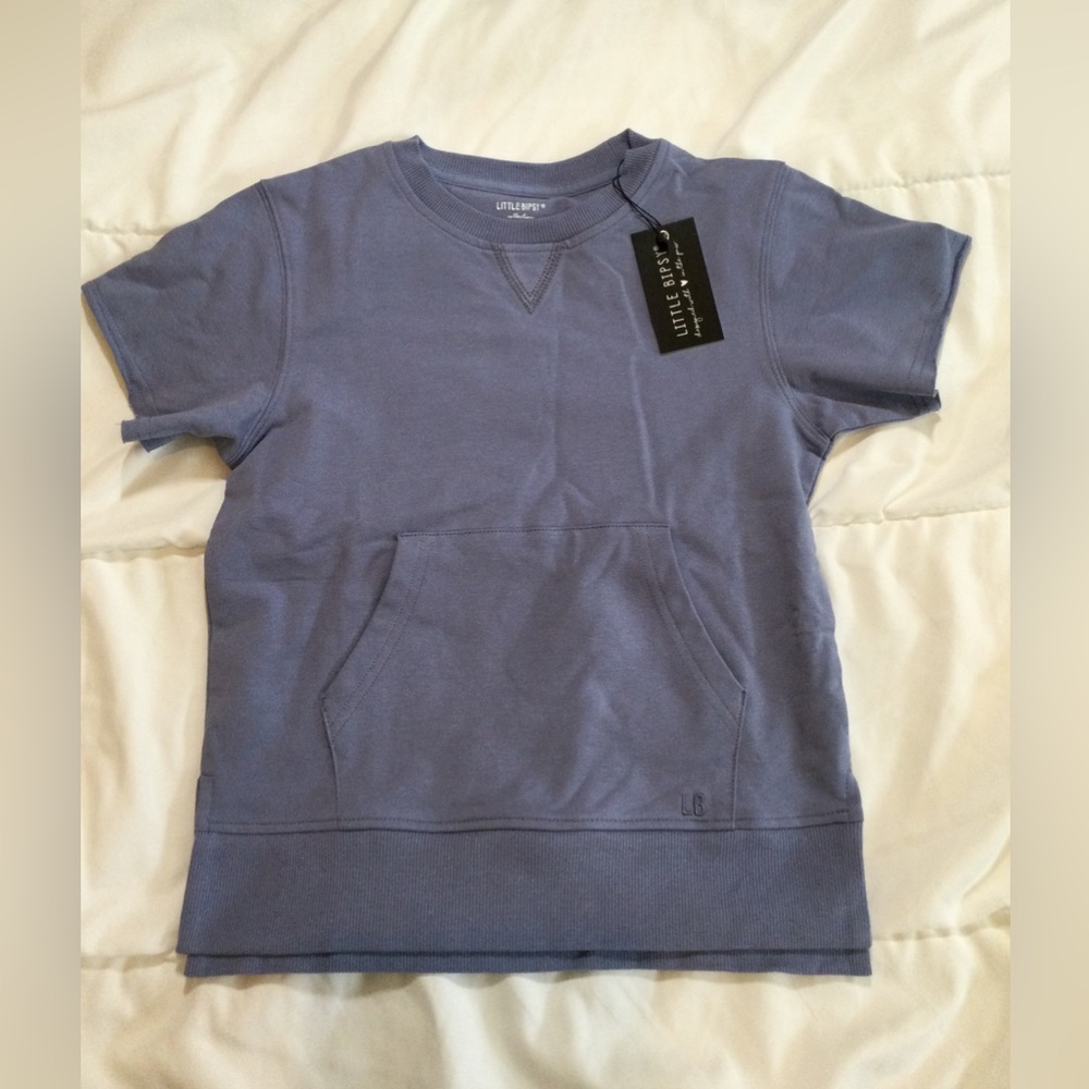 Raw Edge Crewneck-Sky Blue